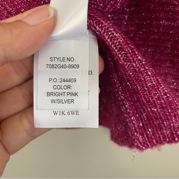 PAIGE Metallic Izabella‎ Wool Blend Off the Shoulder Sweater Size Small - Picture 10 of 11